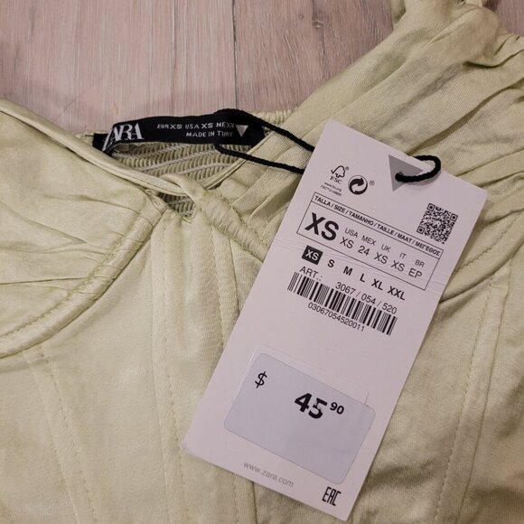 NWT ZARA | Corset Bustier Crop Tank Top | Sz. XS - Picture 3 of 4